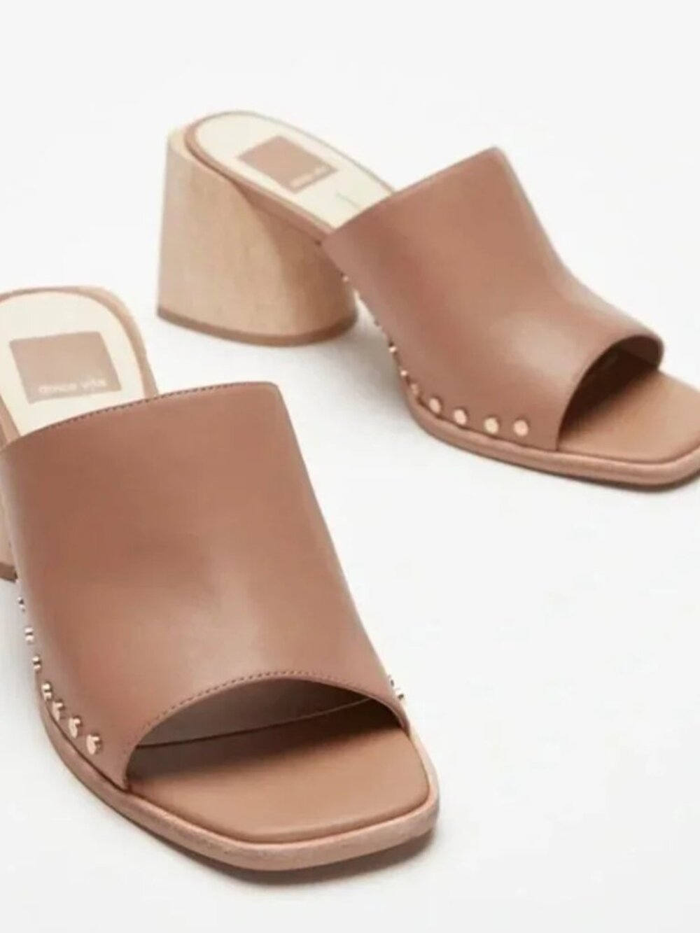 Dolce Vita Amino Block Heel, Slide Sandals - Size 7.5 - Studs - Retail $150